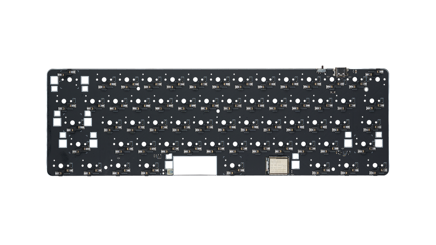 Top-down view of Rechteck's SMT PCB with visible components and clean routing